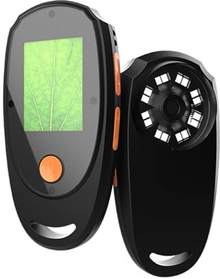 KeFvoer Handheld Digital Microscope with 2.0 Inch IPS Color Screen, Portable Magnifying Glass for Kids, 500x Magnification, 8 Adjustable 3-Level LED Lights, USB Compatible with PC Windows and Mac OS