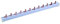 Peigne de raccordement 2P 63A 12 modules, longueur 22,5 cm, borne de connexion bipolaire, pour 12 appareils de barre DIN, pour tableaux électriques, unités