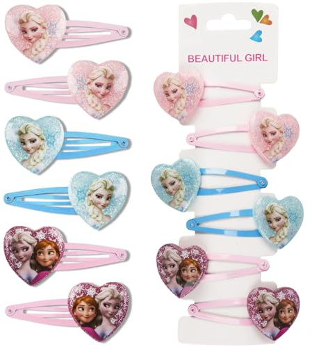 Haarspangen Mädchen, EIS-köni-Gin Haarspangen Prinzessin Baby Haarspangen Kinder Haarschmuck Exquisite Süße Haarspangen Geburtstagsgeschenke Kleine Mädchen