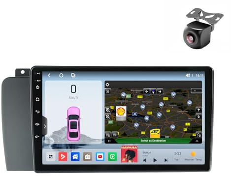 Android 14 autoradio für Volvo XC70 V70 S60 2004 2005 2006 2007 2008 2009 GPS Navigation 9 Zoll Kapazitiver Touchscreen Auto Stereo Mit Lüfter SWC WiFi RDS Carplay Android Auto (M800S 8core 8+256G)