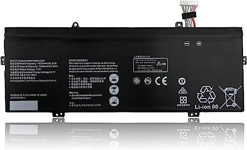 HB4593R1ECW Laptop Battery Compatible for Huawei Matebook X Pro i7 Mach-W29 2019 MACH-W19B MACH-W29C KPL-W00 KLV-W19 VLT-W60/50 MagicBook i5 8250U i7 8550U R5 2500U Serial ES(7.6V 56.3Wh)