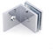 90 Degree Brass Clamp Wall Holder for Shower Glass Panel Installations (Chrome)