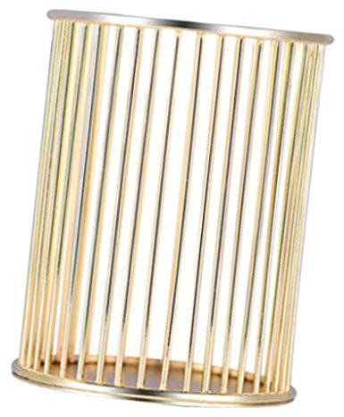 Geardeangloow Iron Round Metal Wire Mesh Pen Pot Pencil Brush Holder Desk Organizer Gold