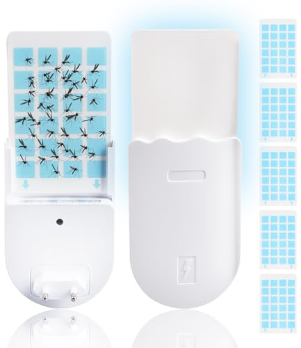 Klebe-Fliegenfalle für Innenbereich, Plug-in-Blaulicht-Insektenfalle, Klebe Fliegenfalle Steckdose, Mückenschutz Steckdose, Klebefalle Sticker,Klebrige Fängerfallen für Obstfliegen
