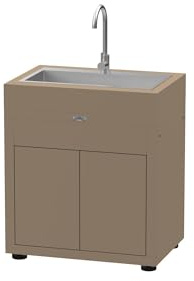 LE MARQUIER Meuble avec Evier Integre, 80 X 55 cm Taupe