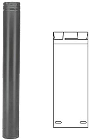 M&G DuraVent 171213 3x12 Pellet Vent Black, 3PVP-12B