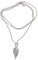 Touch Jewellery 925 Sterling Silver Leaf Pendant with 41-46cm Adjustable Chain