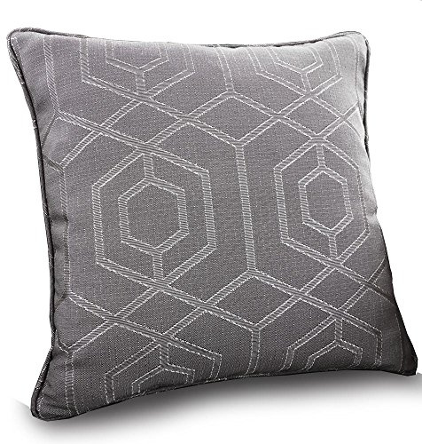 Curtina Camberwell Print Filled Cushion, Graphite, 43 x 43 Cm