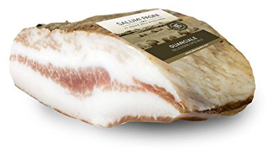 Guanciale Speck italienisch Stück 250g Salumi Pasini® | Italienisches Schweinefleisch Guanciale Schinken | Guanciale Italien für klassische Gerichte