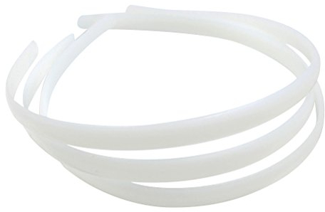 FRCOLOR 12pcs Kunststoff Haarreif Haarband ohne Zähne DIY Haarschmuck für Männer und Damen (weiß)
