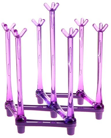 Lyguy Support pour Bouteille de sèche-biberon, Porte-biberons, Porte-tétons, égouttoir Pliable - Violet