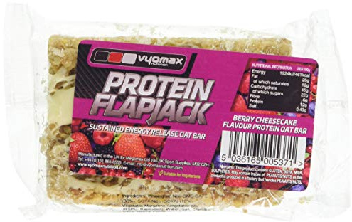Vyomax Nutrition Berry Cheesecake Protein Flapjack 100 g - Pack de 12