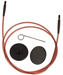 KnitPro Ginger Cable, Nylon Metal, Brown, 100cm