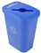 Busch Systems Billi Box Recycle Bin - Blue Body Trash Can with Lid 10 Gallon - Mixed Recyclables Rubbish Bin for Bedroom or Kitchen