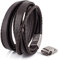 Akitsune Dark Matter Synthetisches Lederarmband | Magnetverschluss aus Edelstahl - Geflochtenes Männer Herren Armband inkl. schöner Schmuckschachtel - Silber-Braun - 19cm