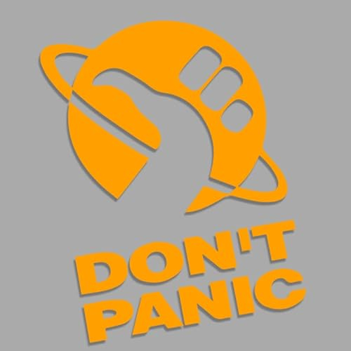 Don't Panic - Per Anhalter durch die Galaxis Hitchhiker's Guide L 0136 (orange) // Sticker OEM JDM Style Aufkleber