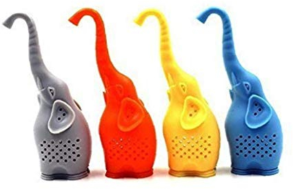 1pc Cute Small Elephant Tea Strainer Silicone Animal Loose-leaf Tea Infuser Filter Diffuser Fun Tea Accessories