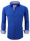 Alex Vando Mens Dress Shirts Regular Fit Long Sleeve Stretch Business Dress Shirts for Men,Royal,XL