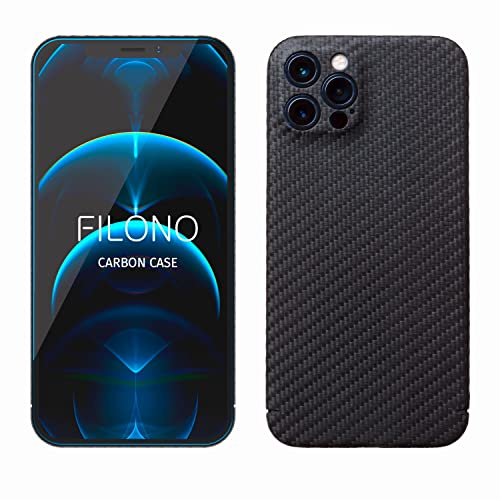 FILONO iPhone 12 Pro Carbon Hülle Ultra dünn | Made in Germany | mit Kamera-Schutz