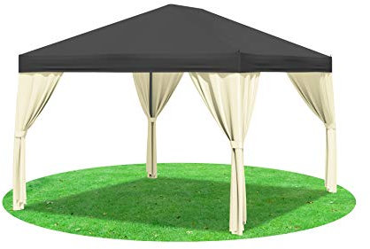 Stabilezelte Pavillon 3x4 Meter Sahara Polyester ANTHRAZIT