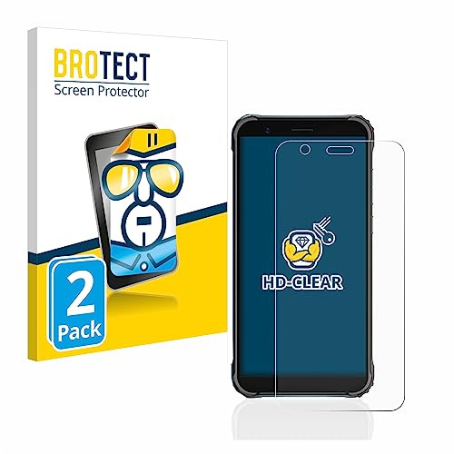 BROTECT Schutzfolie für Blackview BV4900 Pro | 2 Stück Transparenter Displayschutz Made in Germany Klare Displayschutz-Folie Clear Einfache Montage Case-Friendly