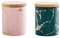 KINLYBO Kingboo, set di 2 barattoli in ceramica con coperchio, per tè, caffè e zucchero, contenitori ermetici per alimenti da cucina, verde e rosa