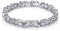 Lisandra Scott Strahlendes Shiny Deluxe Tennis Armband mit funkelnden Steinen I Tennisarmband für Damen, Frauen und Mädchen I Damenarmband Schmuck in echter Juweliersqualität (Silber)