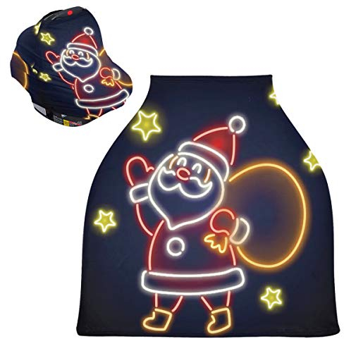 Weihnachtsmann Blaues Licht Autositz Baldachin Baby Autositzbezug Kinderwagenbezüge Einkaufswagenbezug Stillschutz Stillen fürs Kleinkind