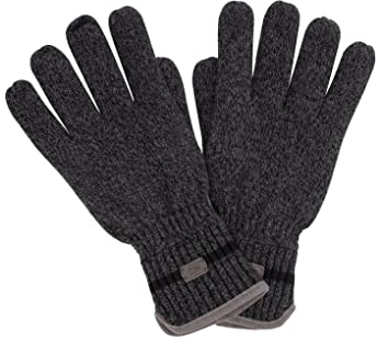 camel active Herren 408520/8g52 Knitted Gloves, Asphalt, L