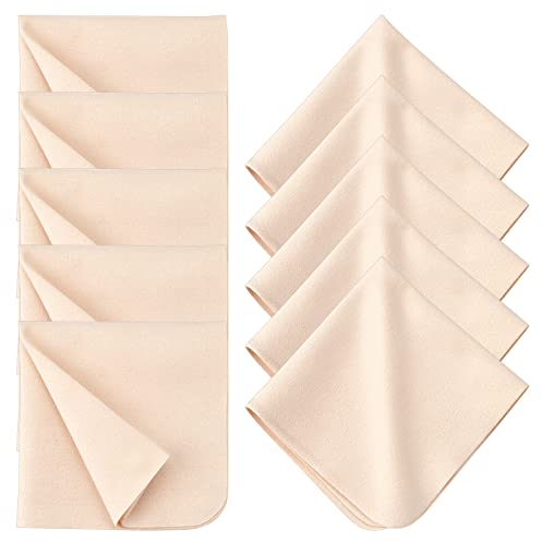 GORGECRAFT 20 Pcs Chamois Chiffon Shammy Serviette Daim Fibre Lunettes Chiffon de Nettoyage Absorbant Séchage Rapide Naturel Chamois Chiffon de Lavage de Voiture pour Pot Jante Lissage Poterie