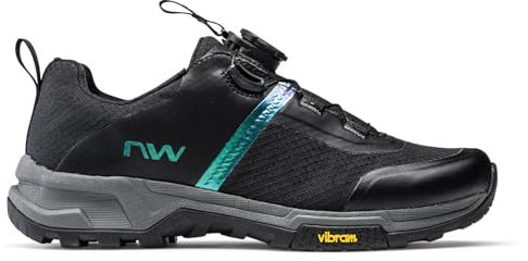 Northwave Crossland Plus Damen MTB Schuhe – Fahrradschuhe mit X-Dial SLW3 und Explorer Sohle für Offroad, Silber EU 36