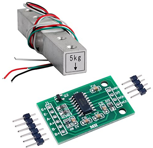 DIYmalls Wagezelle 5 kg Gewichtssensor + HX711 AD Verstärker modul für Arduino Raspberry Pi (5kg)