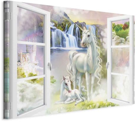 murando - Leinwandbild Landschaft Kinderzimmer, 90x60 cm, 1-teilig, modern | Hochwertige Leinwand, sofort aufhängbar, ideal fürs Wohn- oder Schlafzimmer, wasserfest und lichtecht, langlebig, stilvoll