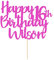 Cake Topper Happy Birthday Cake Topper Personalised Cake Toppers 11 Colors Cake Decorations with Any Name Age for 1st 10th 16th 18th 20th 21st 30th 40th 50th 60th 70th 80th (Pink)