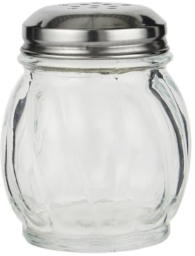 Sukkerstrøer m/huller Zuckerstreuer LIVING aus Glas mit Metalldeckel Gewürzstreuer