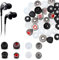 WOOXDYUK 48 Stück Silikon-Ersatz-Ohrstöpsel, 3 Größen (S/M/L), 4 Farben, für die meisten In-Ear-Kopfhörer und Ohrhörer mit Noppendurchmessern von 4 mm bis 6 mm