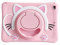 Coque pour iPad Mini 6, CrazyLemon Kawaii Cartoon Cute Anime Character Pattern Housse de Protection Silicone Souple Support de Tablette Rotatif à 360° - Chat Rose