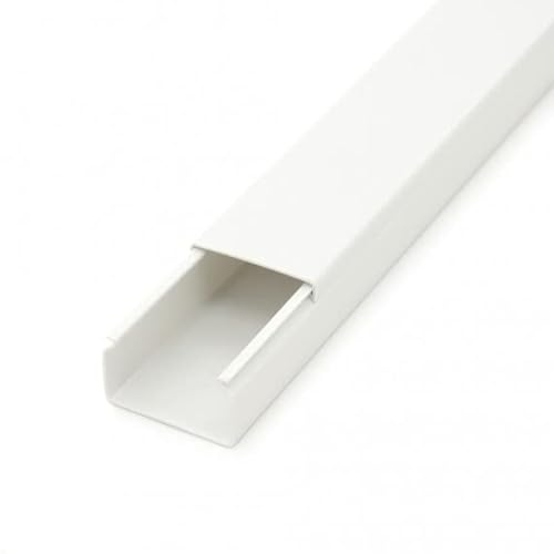 5m Kabelkanal Weiß Selbstklebend, 4,0 x 2,5 x 100 cm / 5 x 1m Wand Kabelkanäle, Elektroinstallation - Halbrunde Kabelführungen, Kabelabdeckung, Kabelschacht