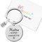 Porte Clé Cadeau Maîtresse Maître d’école en Acier Inoxydable Texte à Deux Côté pour Enseignant Fin d'année Scolaire Graduation Noël Remerciement avec Carte Voeux Enveloppe (Maître super chouette)
