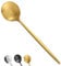 Bestdin Spoons, 12 Pieces, Exquisite Soup Spoon Set 20 cm (7.9 inches), Matte Gold Tablespoon, Soup Spoon Made of Stainless Steel for Home/Restaurants/Party, Dishwasher Safe