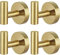 QNIIAED 4 Pcs Bathroom Towel Hook,Screw in Metal Coat Robe Hook SUS 304 Stainless Steel Heavy Duty Wall Door Hanger for Bathroom Kitchen Garage Home Hotel Office(Brushed Brass Gold)
