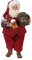 HAES DECO - Dekofigur Weihnachtsmann - Größe 16x8x28 cm - Kollektion: Who is Santa - Farbe Rot - Material Textil auf Kunststoff - Weihnachtsfigur, Weihnachtsdekoration