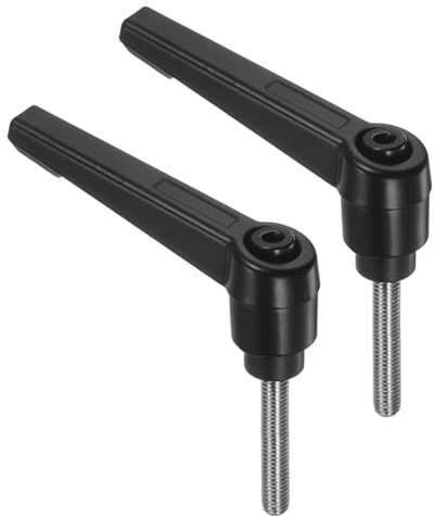 QUARKZMAN 2 Stück Klemmhebel Griff M5 x 30mm Außengewinde Schraube Edelstahl 304 mit Zinklegierung Verstellbare Handgriff Spannhebel für Werkzeugmaschinen Schweißgeräte Druckgeräte, Schwarz