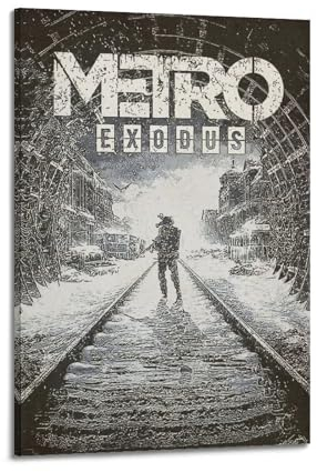 Metro Exodus Spiel-Poster, dekoratives Gemälde, Leinwand-Wandposter und Kunstdruck, modernes Familienschlafzimmer-Dekor-Poster, 60 x 90 cm
