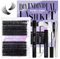 DIY Extension Cils Kit Volume Cluster 3D Effet 60D+80D Faux Cils Individuel 0.07mm D Curl Mix12-16 Cluster Lashes Kit Extensions de Cils avec Cils Applicateur Déménageur de Cils Bond et Seal
