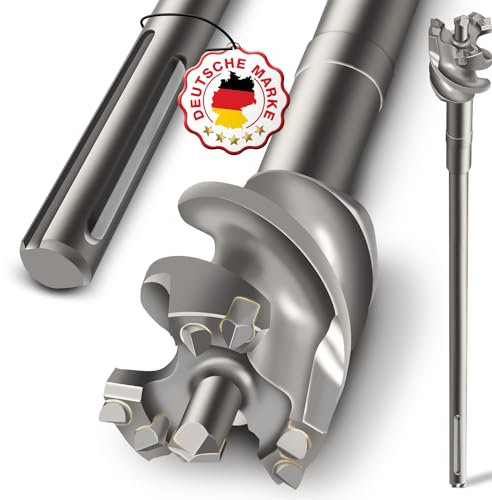 SCHWABENBACH ® SDS Max - Broca perforadora para hormigón, 65 mm x 600, perforación precisa y rápida en hormigón, con punta de metal duro
