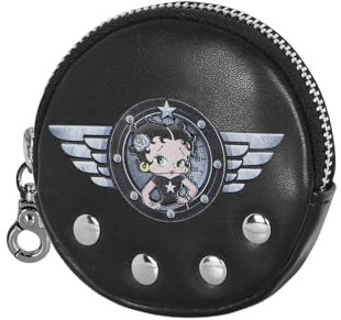 Betty Boop Motor Love-Porte-Monnaie Cookie, Noir, 8,7 x 8,7 cm