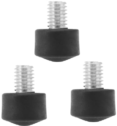 LT Easiyl 3 Puntas De Pie De Trípode De Goma Antideslizantes Compatibles con Tamaño De Rosca De 3/8 Pulgadas Cámara Monopié Patas De Goma Piezas De Repuesto Negro