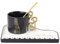 Tazza da caffè in ceramica: tazze da caffè con manico per appunti, tazza per pianoforte, tazze per cappuccino con piattino e cucchiaio, regali musicisti, tazza per caffè per la musica cara, Pasqua,