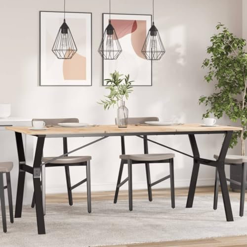 CFODOJ Pieds de table à manger en fonte 160 x 80 x 73 cm